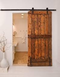 Sliding Barn door in a Bathroom